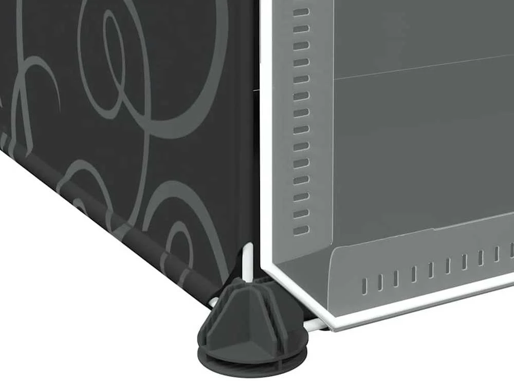 Storage Cube Organizer su 9 kubeliais ir durelėmis juodas PP
