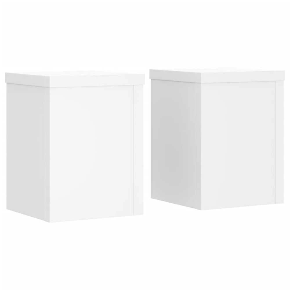 Stovai augalams, 2vnt., balti, 15x15x20cm, apdirbta mediena