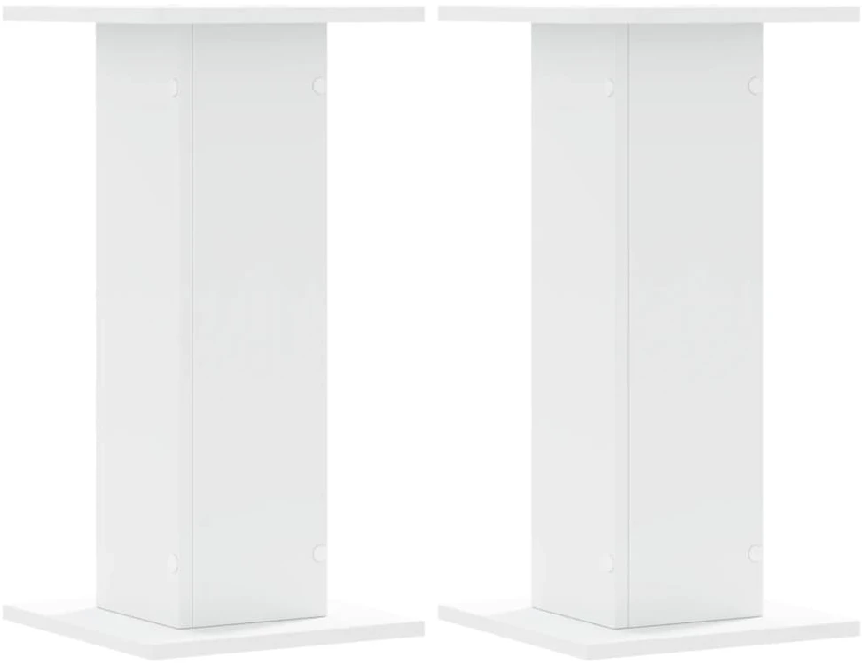 Stovai augalams, 2vnt., balti, 30x30x60cm, apdirbta mediena