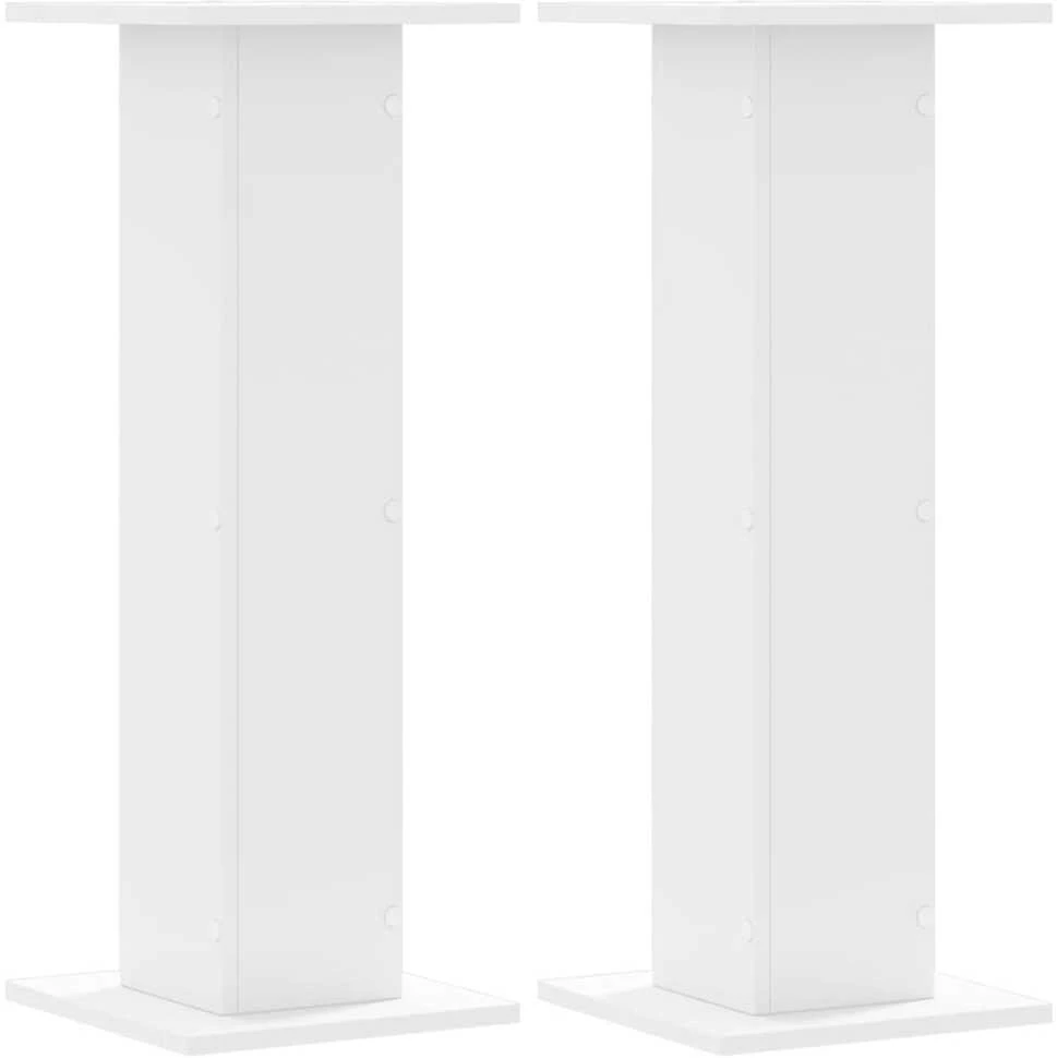 Stovai augalams, 2vnt., balti, 30x30x80cm, apdirbta mediena