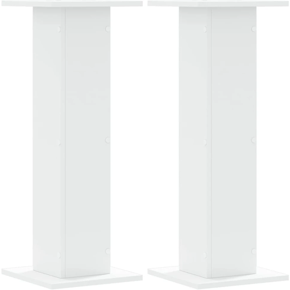 Stovai augalams, 2vnt., balti, 30x30x80cm, apdirbta mediena