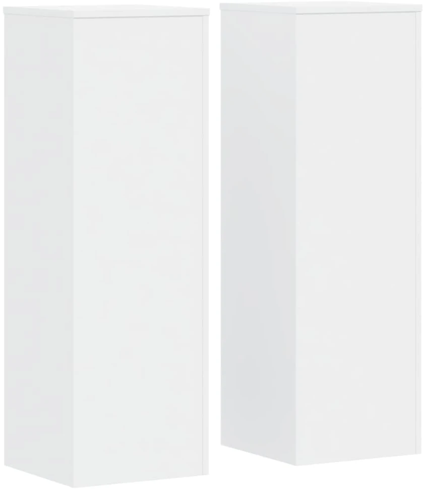 Stovai augalams, 2vnt., baltos spalvos, 33x33x100cm, mediena