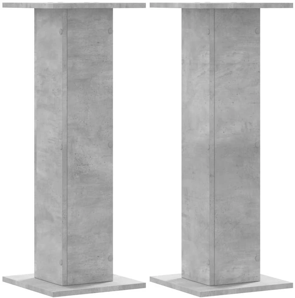 Stovai augalams, 2vnt., betono, 30x30x80cm, apdirbta mediena