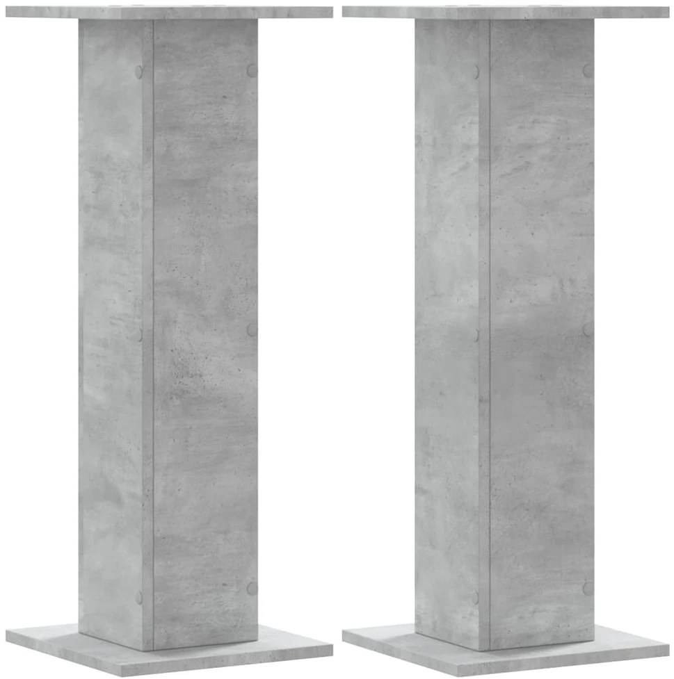 Stovai augalams, 2vnt., betono, 30x30x80cm, apdirbta mediena