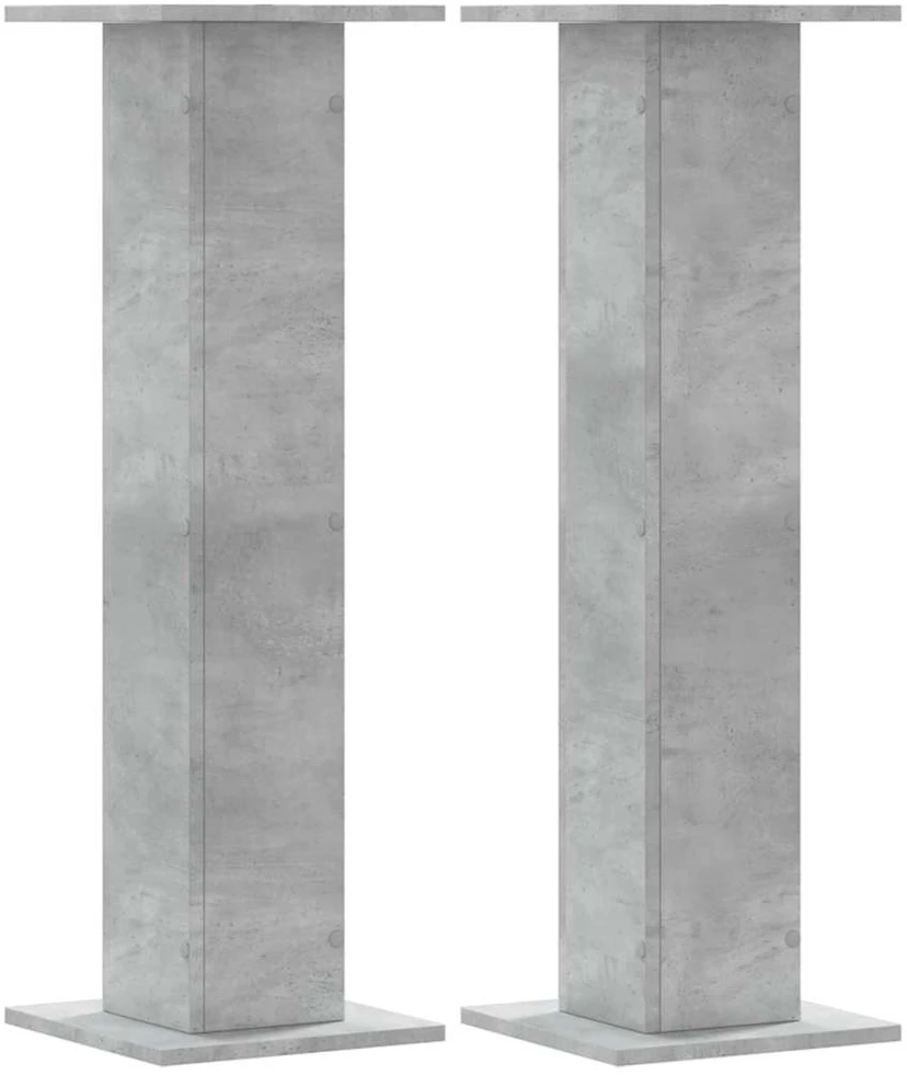 Stovai augalams, 2vnt., betono, 30x30x95cm, apdirbta mediena