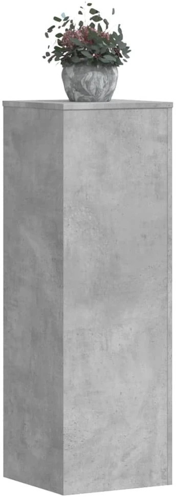 Stovai augalams, 2vnt., betono, 33x33x100cm, apdirbta mediena
