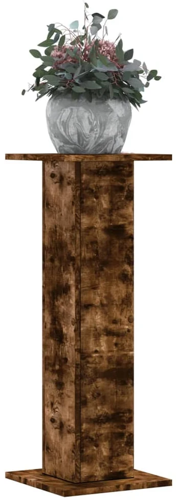 Stovai augalams, 2vnt., dūminiai, 30x30x80cm, apdirbta mediena