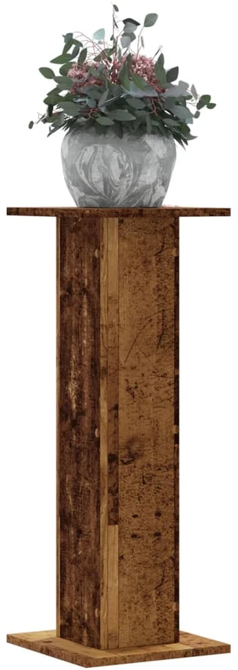 Stovai augalams, 2vnt., sendintos medienos, 30x30x80cm, mediena