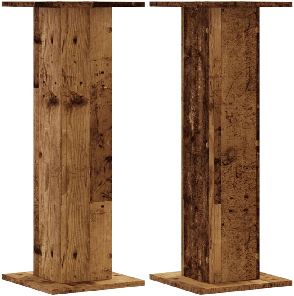 Stovai augalams, 2vnt., sendintos medienos, 30x30x80cm, mediena