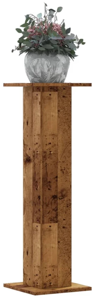 Stovai augalams, 2vnt., sendintos medienos, 30x30x95cm, mediena
