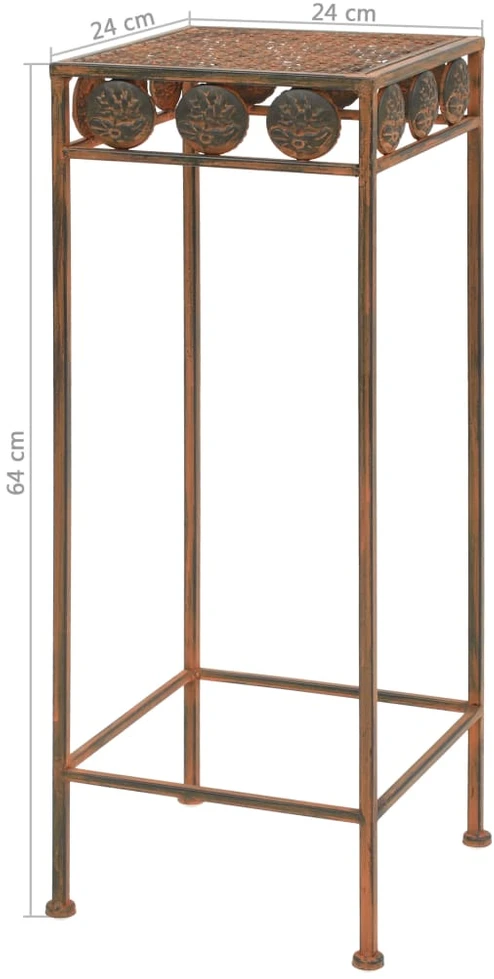 Stovai augalams, 3vnt., rūdžių sp., metalas, vintažinio stil.