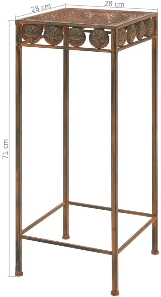 Stovai augalams, 3vnt., rūdžių sp., metalas, vintažinio stil.