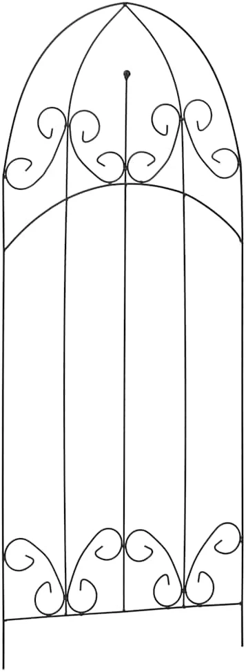 Stovai vijokliniams augalams, 3vnt., juodi, 40x100cm, geležis