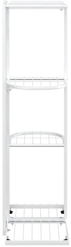 Stovas augalams, 4 lentynos, baltas, 43x22x76cm, metalas