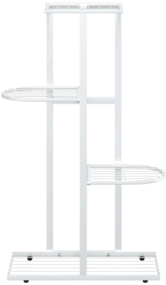 Stovas augalams, 4 lentynos, baltas, 43x22x76cm, metalas