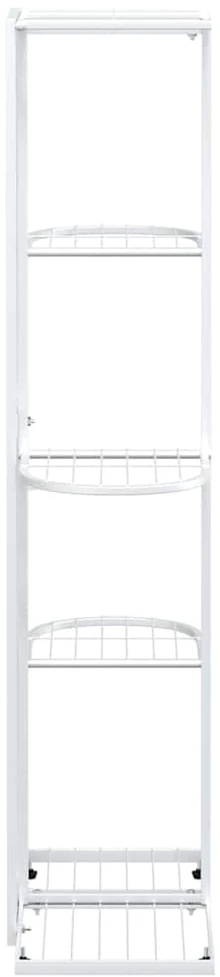 Stovas augalams, 5 lentynos, baltas, 43x22x98cm, metalas
