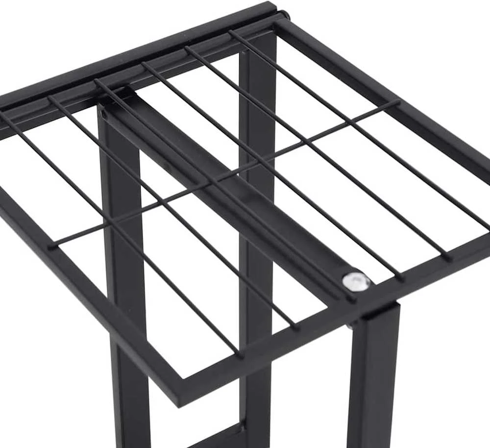 Stovas augalams, 5 lentynos, juodas, 43x22x98cm, metalas