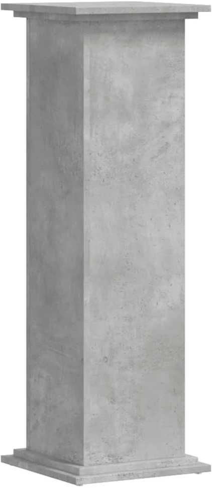Stovas augalams, betono pilkas, 33x33x100cm, apdirbta mediena