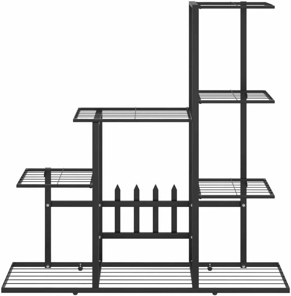 Stovas augalams, juodos spalvos, 94,5x25x88cm, metalas