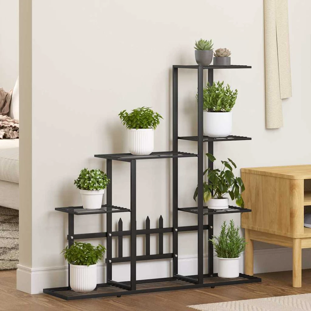 Stovas augalams, juodos spalvos, 94,5x25x88cm, metalas