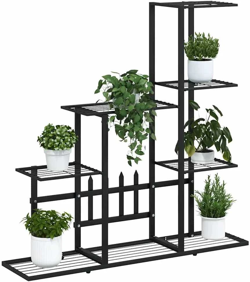 Stovas augalams, juodos spalvos, 94,5x25x88cm, metalas