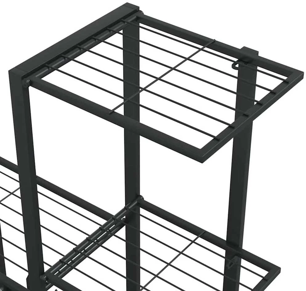 Stovas augalams, juodos spalvos, 94,5x25x88cm, metalas