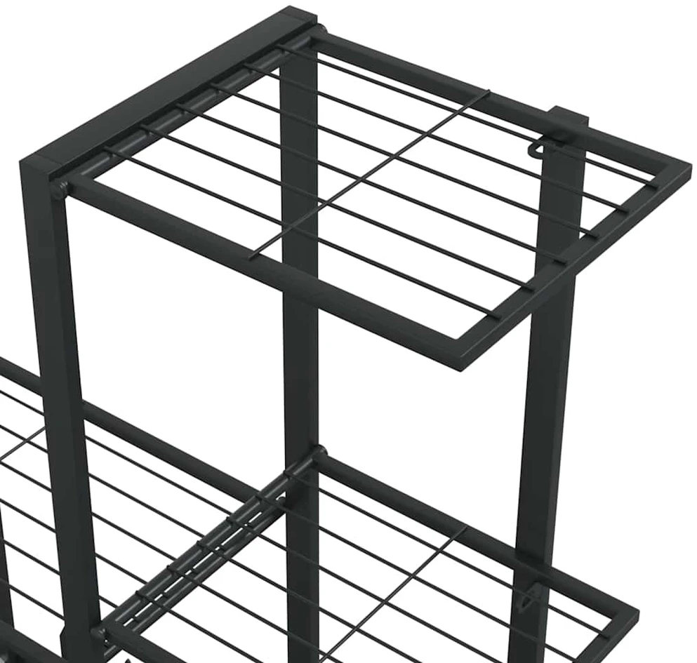 Stovas augalams, juodos spalvos, 94,5x25x88cm, metalas