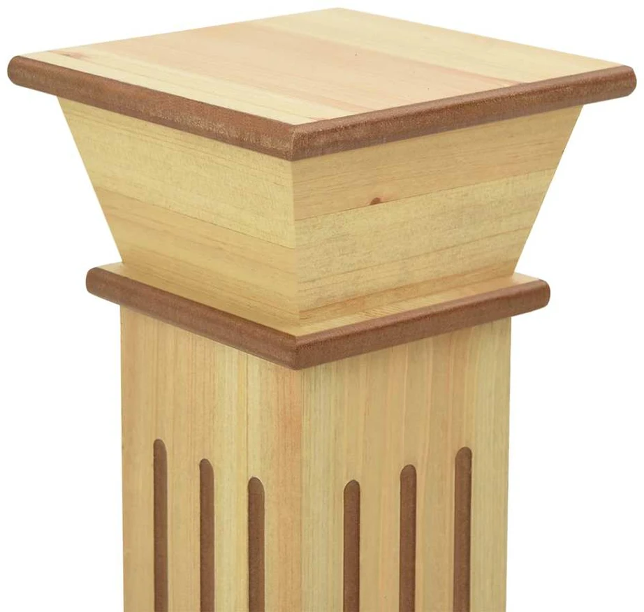Stovas augalams-stačiakampė kolona, medienos, 17x17x66cm, MDF