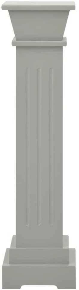 Stovas augalams-stačiakampė kolona, pilkas, 17x17x66cm, MDF