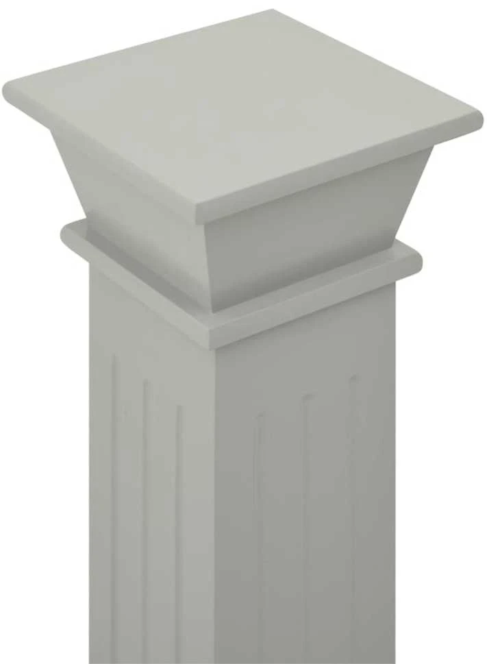 Stovas augalams-stačiakampė kolona, pilkas, 17x17x66cm, MDF