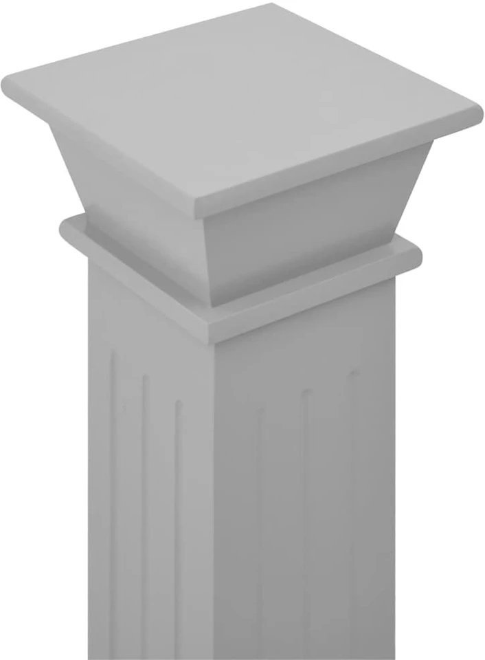 Stovas augalams-stačiakampė kolona, pilkas, 17x17x66cm, MDF