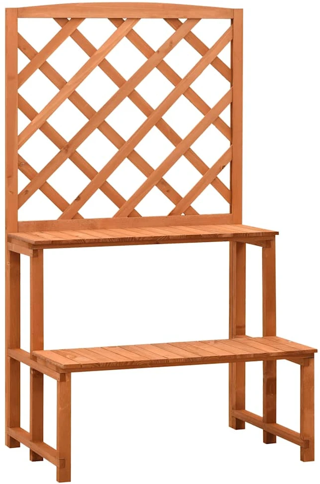 Stovas augalams su treliažu, oranžinis, 70x42x120cm, eglė