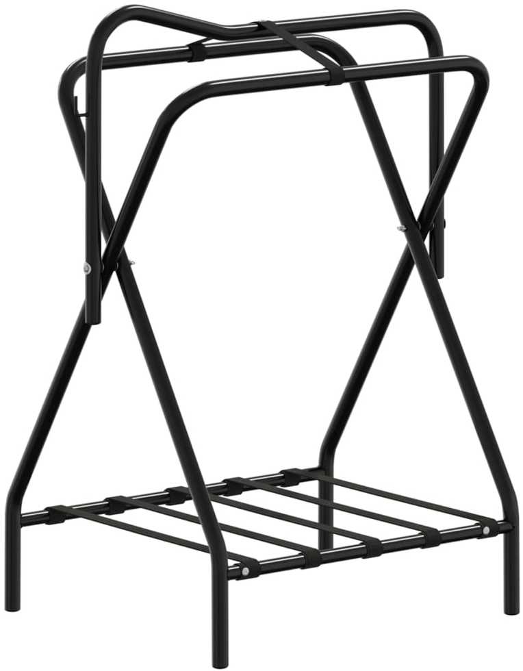Stovas balnui, juodas, geležis, sulankstomas, pastatomas