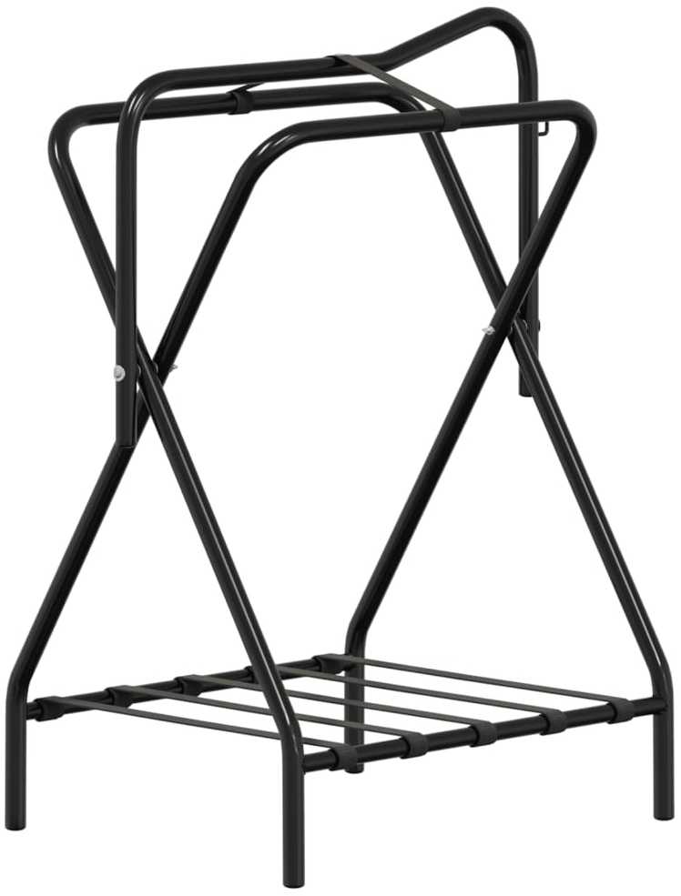 Stovas balnui, juodas, geležis, sulankstomas, pastatomas