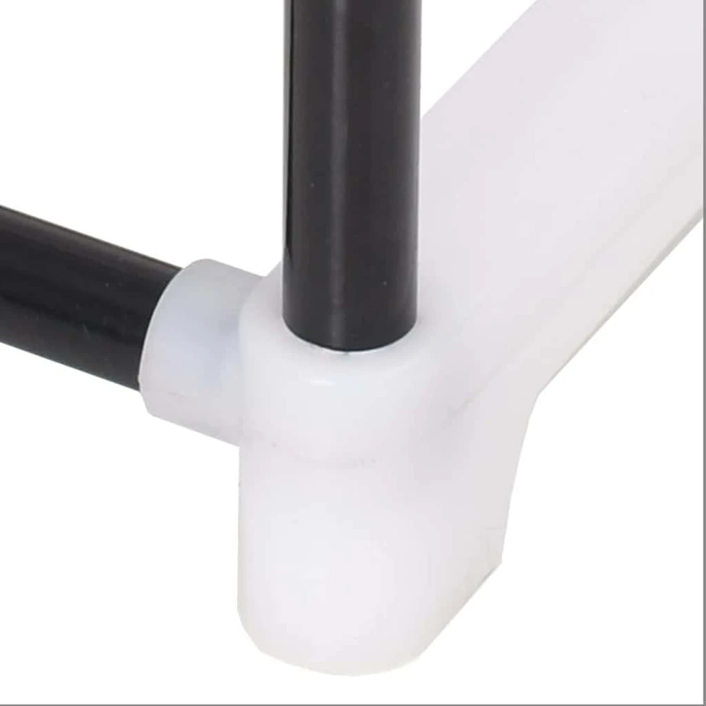 Stovas batams, 4 lentynos, metalas ir plastikas, juodas