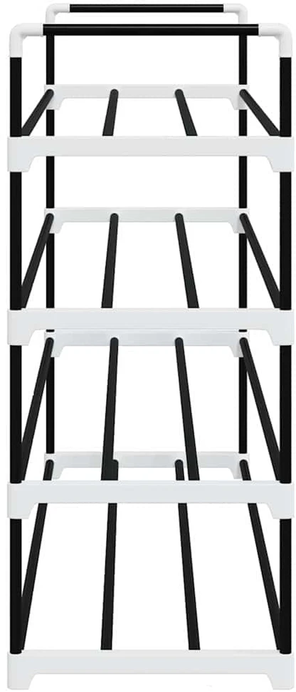 Stovas batams, 4 lentynos, metalas ir plastikas, juodas