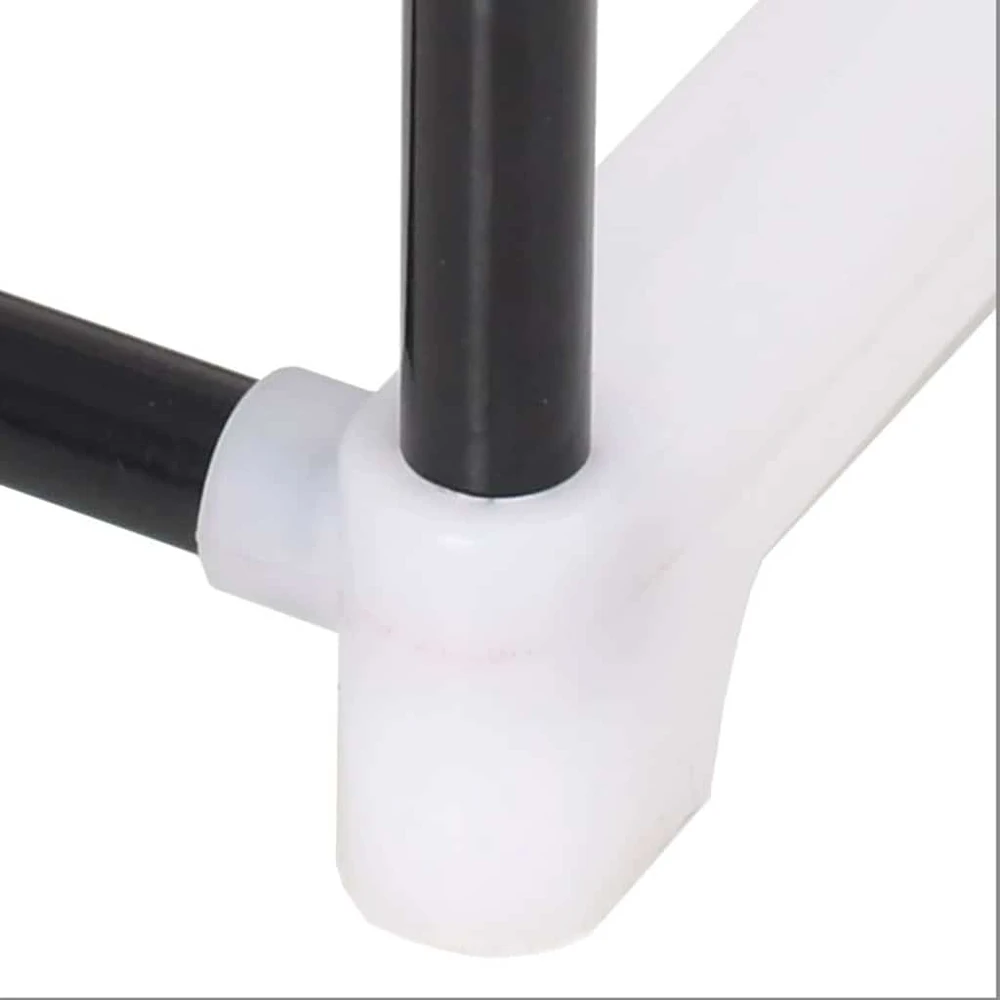 Stovas batams, 7 lentynos, metalinis ir plastikinis, juodas