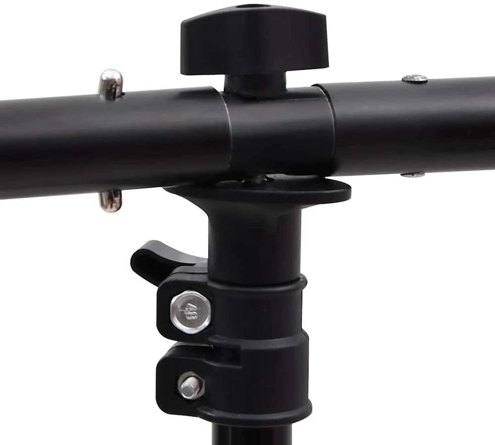 Stovas fonui, juodos spalvos, 151x60x(70–200)cm, T formos