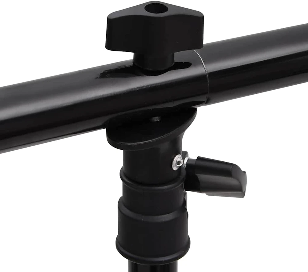 Stovas fonui, juodos spalvos, 201x60x(70–200)cm, T formos