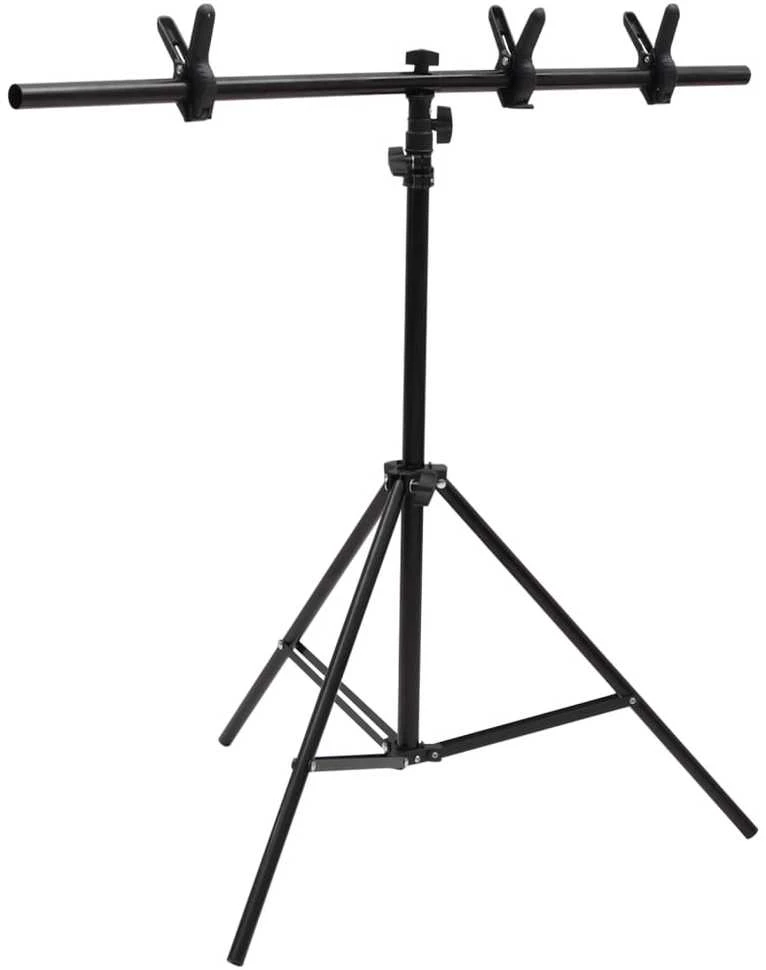 Stovas fonui, juodos spalvos, 91x60x(70–200)cm, T formos