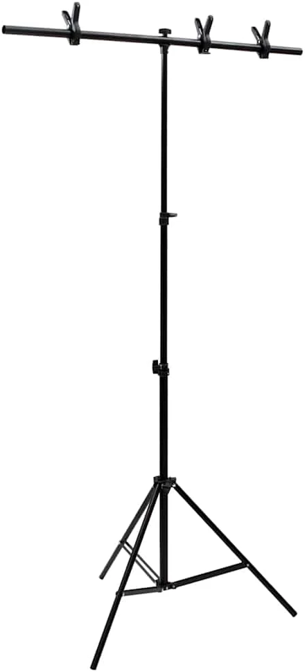 Stovas fonui, juodos spalvos, 91x60x(70–200)cm, T formos