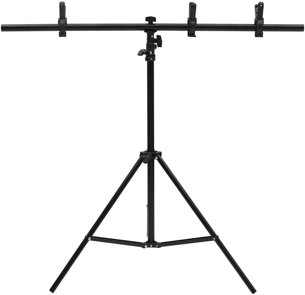 Stovas fonui, juodos spalvos, 91x60x(70–200)cm, T formos