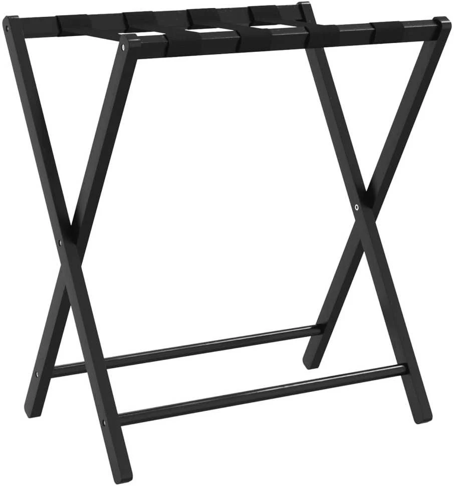 Stovas lagaminui, juodos spalvos, 68,5x38x58cm, bambukas