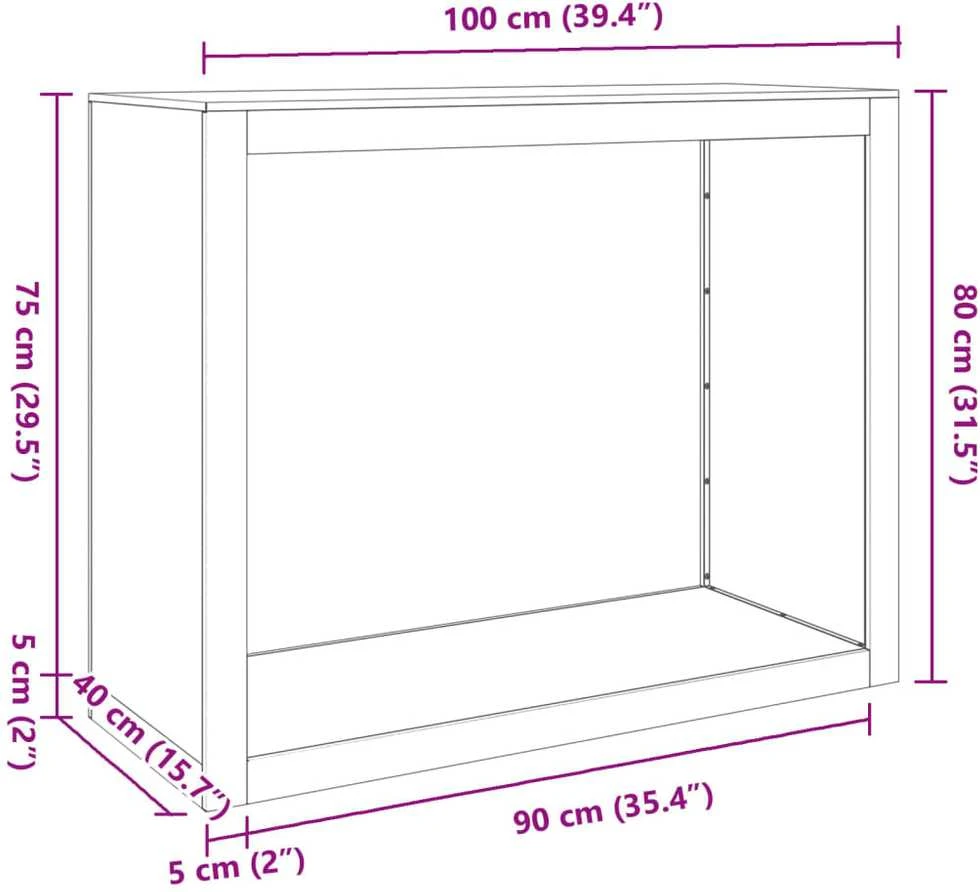 Stovas malkoms, 100x40x80cm, galvanizuotas plienas