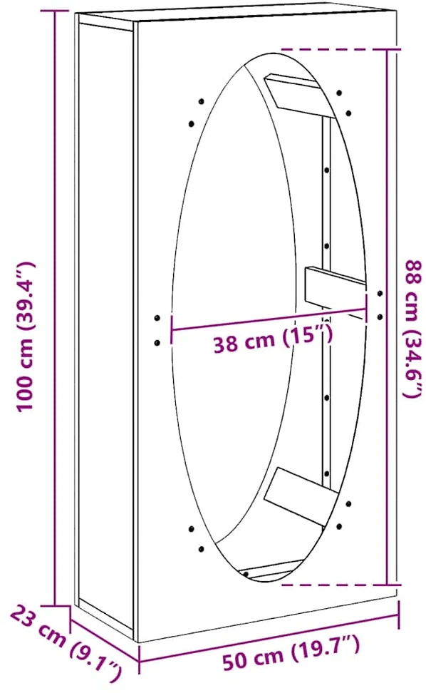 Stovas malkoms, 50x23x100 cm, šaltai valcuotas plienas