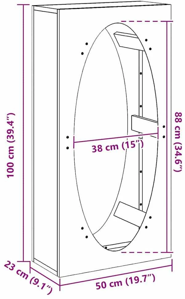 Stovas malkoms, 50x23x100 cm, šaltai valcuotas plienas