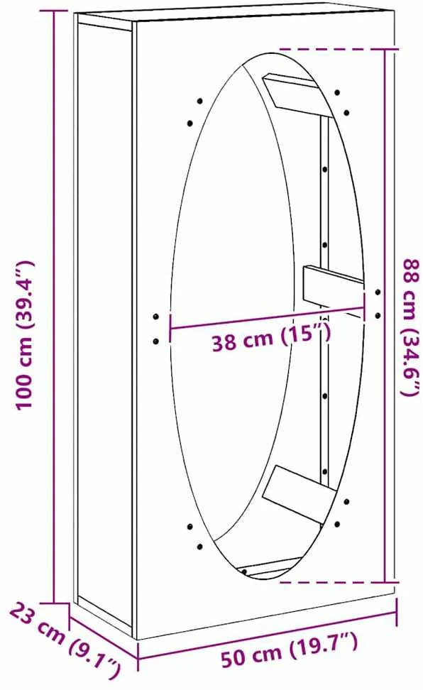 Stovas malkoms, 50x23x100 cm, šaltai valcuotas plienas