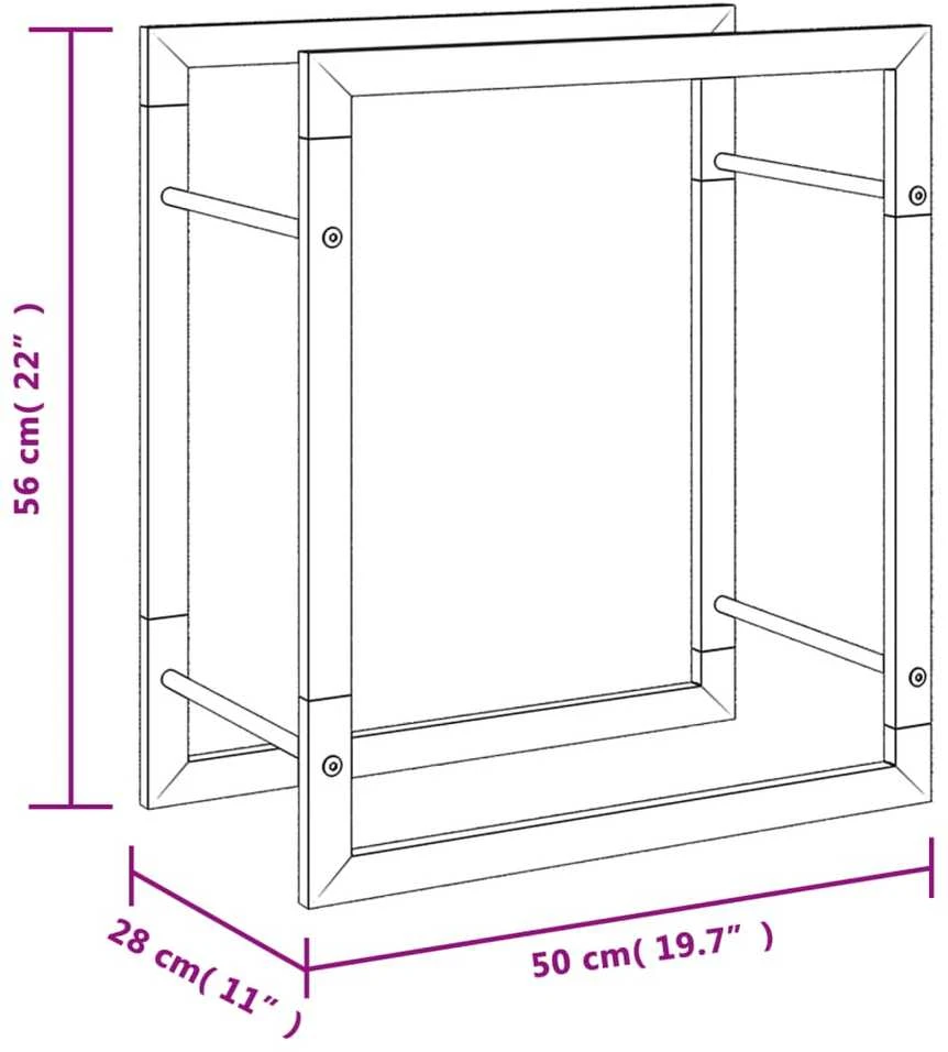 Stovas malkoms, 50x28x56cm, nerūdijantis plienas