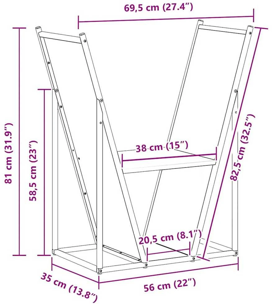 Stovas malkoms, 69,5x35x81 cm, šaltai valcuotas plienas