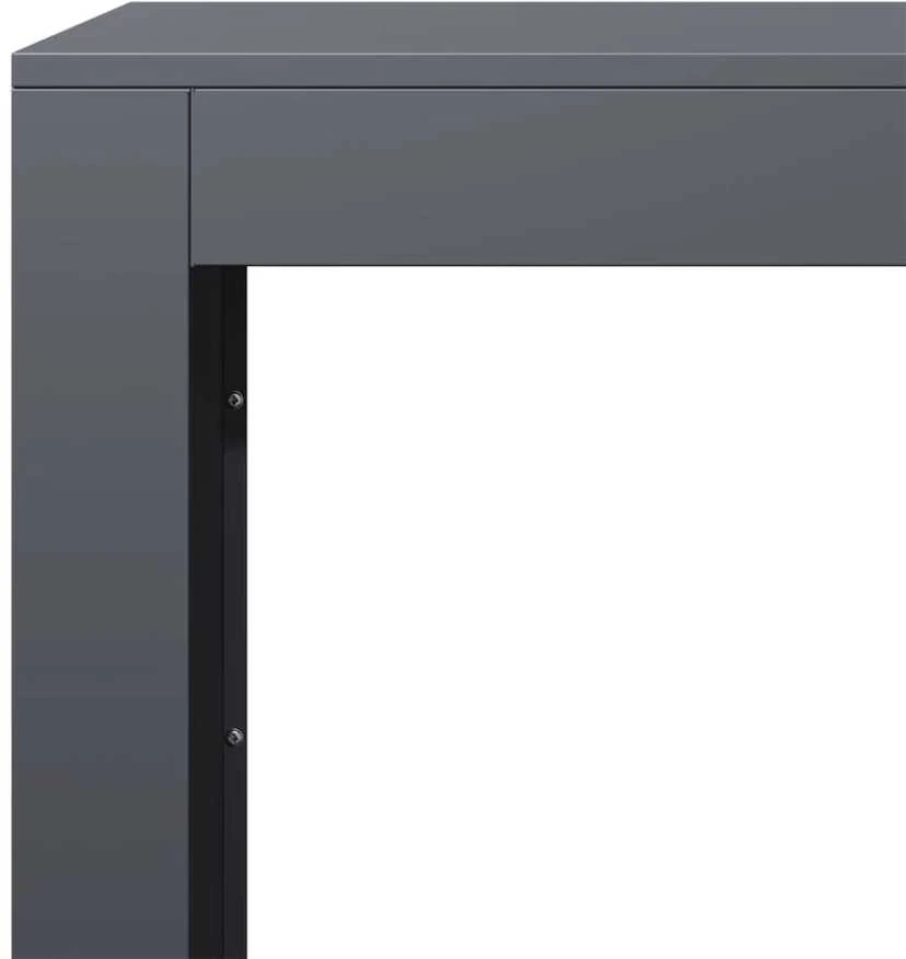 Stovas malkoms, antracito spalvos, 100x40x100cm, plienas